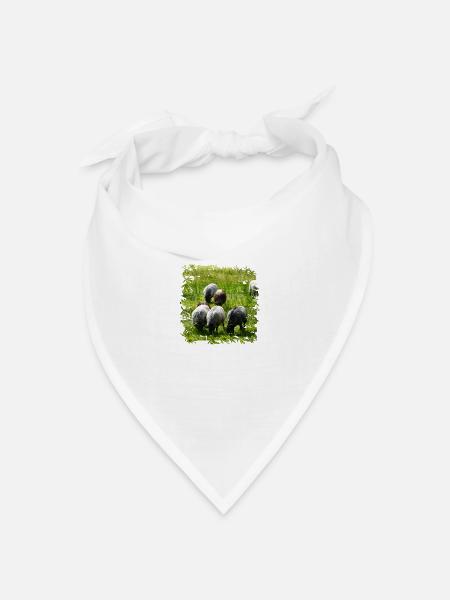 Heidschnucken sind eine alte Landschafrasse - Bandana Dreieckstuch - Weiß