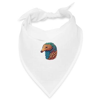 Schuppentier - Bandana Dreieckstuch - Weiß - Vorne