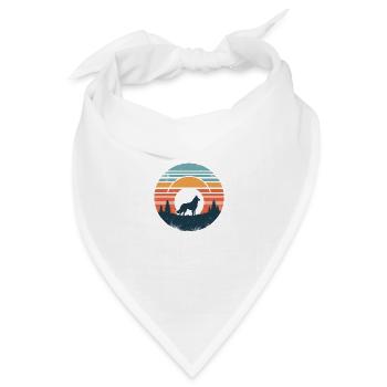 Malinois Vintage Sunset - Bandana Dreieckstuch - Weiß - Vorne