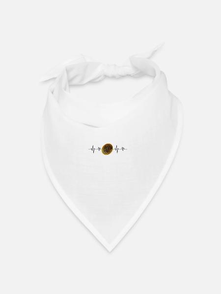 Bitcoin Puls - Bandana Dreieckstuch - Weiß
