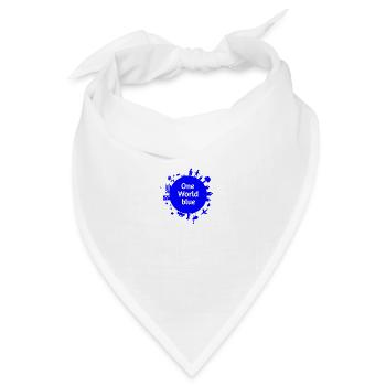 One World blue - Bandana Dreieckstuch - Weiß - Vorne