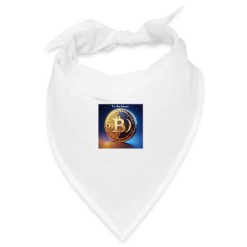 Bitcoin To the Moon - Bandana Dreieckstuch - Weiß - Vorne