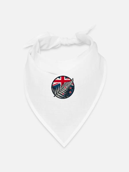 Neuseeland Aotearoa Kiwi 4 - Bandana Dreieckstuch - Weiß