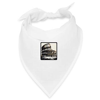Kolosseum in Rom - Bandana Dreieckstuch - Weiß - Vorne