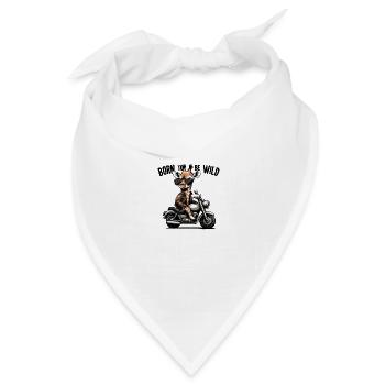 Geboren um wild zu sein. - Bandana Dreieckstuch - Weiß - Vorne