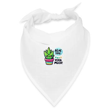 Aloe you vera much - Bandana Dreieckstuch - Weiß - Vorne