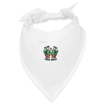 Aloe you vera much - Bandana Dreieckstuch - Weiß - Vorne