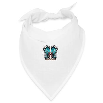 Moses teilt das Meer. - Bandana Dreieckstuch - Weiß - Vorne