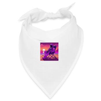 Astronaut auf Mars 1 - Bandana Dreieckstuch - Weiß - Vorne