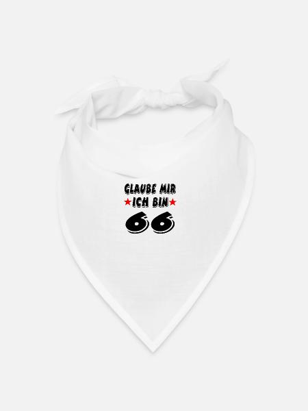 Geburtstag - Bandana Dreieckstuch - Weiß