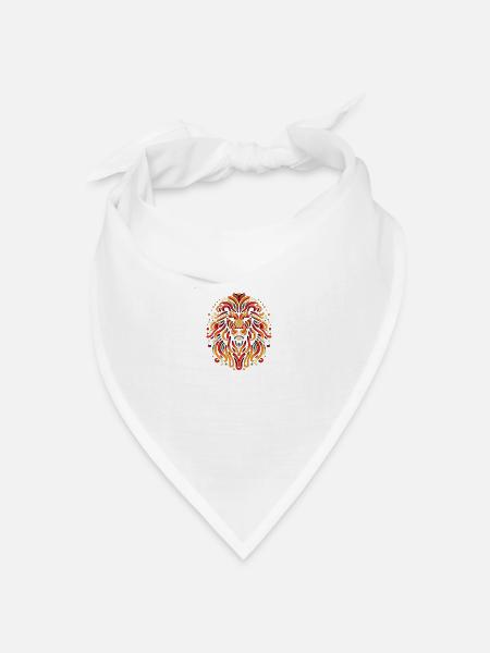 Löwe - Bandana Dreieckstuch - Weiß