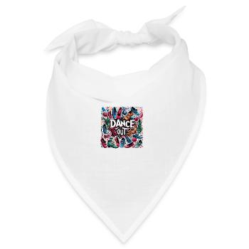 Rhythmus in Bewegung - Bandana Dreieckstuch - Weiß - Vorne