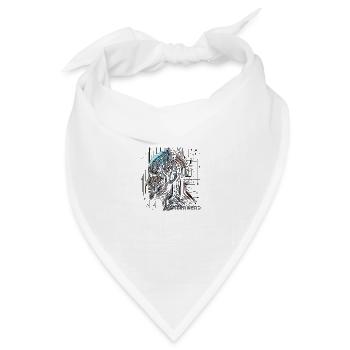 Digital Mind - Bandana Dreieckstuch - Weiß - Vorne