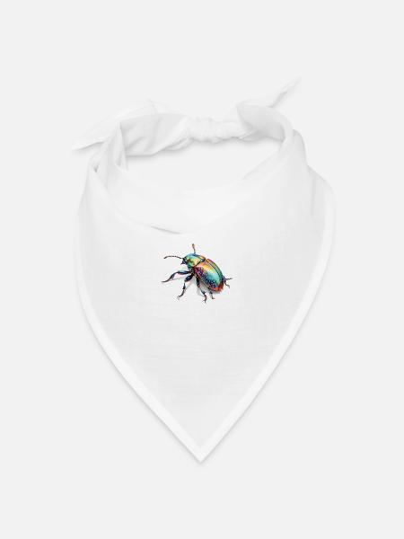 Regenbogen- - Bandana Dreieckstuch - Weiß