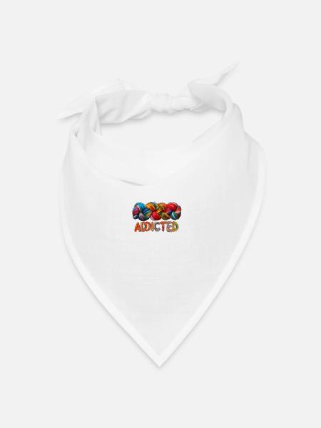 Süchtig nach Wolle - Bandana Dreieckstuch - Weiß
