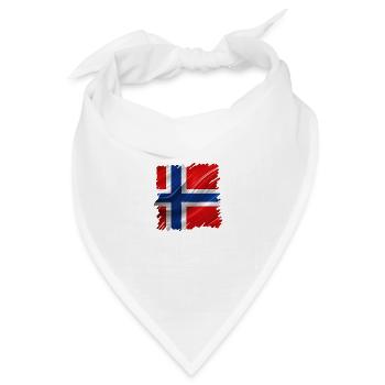 Norwegen Norwegen Flagge Skandinavien Norden Tor Viking - Bandana Dreieckstuch - Weiß - Vorne