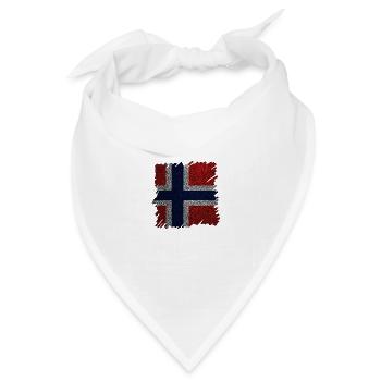 Norwegen Norwegen Flagge Skandinavien Norden Tor Viking - Bandana Dreieckstuch - Weiß - Vorne