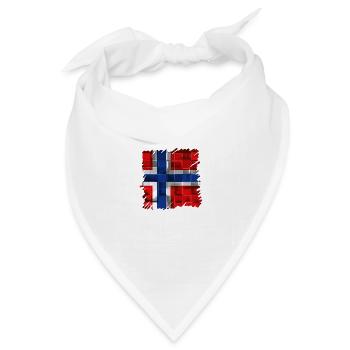 Norwegen Norwegen Flagge Skandinavien Norden Tor Viking - Bandana Dreieckstuch - Weiß - Vorne