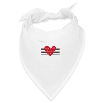Brautzeugin Rotes Herz - passendes T-Shirt - Bandana Dreieckstuch - Weiß - Vorne