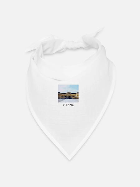 Wien - Bandana Dreieckstuch - Weiß