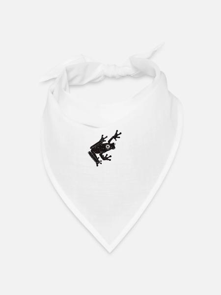 Frosch - Bandana Dreieckstuch - Weiß