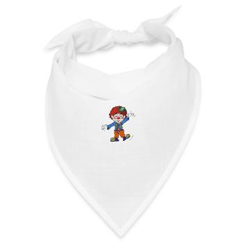 Clown - Bandana Dreieckstuch - Weiß - Vorne