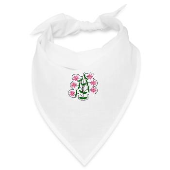Gerbera Sticker - Bandana Dreieckstuch - Weiß - Vorne