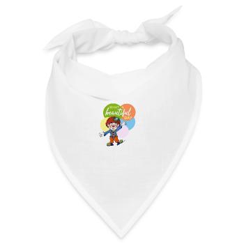 what a beautiful day - Bandana Dreieckstuch - Weiß - Vorne