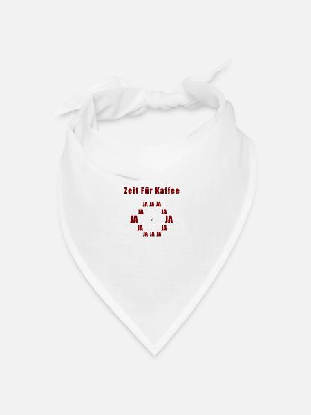 Zeit für Kaffee Tasse Kaffee Morgenmensch - Bandana Dreieckstuch - Weiß
