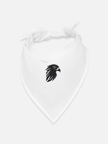 Adler Greifvogel Kopf - Bandana Dreieckstuch - Weiß