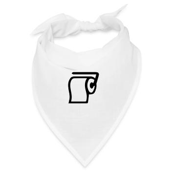 Klopapier - Bandana Dreieckstuch - Weiß - Vorne