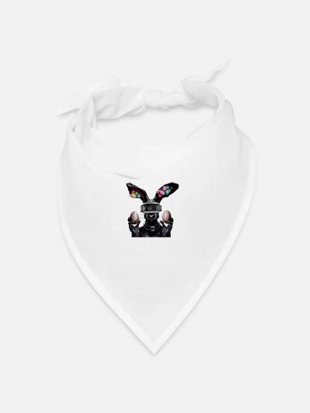 Oster Hase_04 - Bandana Dreieckstuch - Weiß