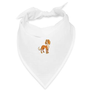 Anmutiger Saluki: Digitale Kunst - Bandana Dreieckstuch - Weiß - Vorne