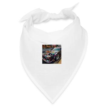 80s Cars 3 - Bandana Dreieckstuch - Weiß - Vorne