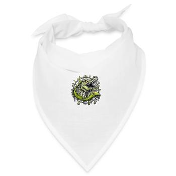 crocodile - Bandana Dreieckstuch - Weiß - Vorne