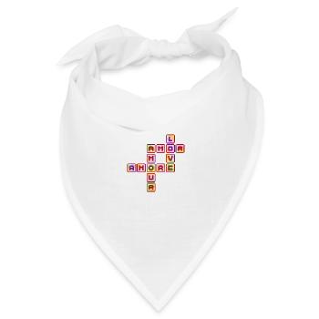 Love Pixel Retro Letter Color Sprachen - Bandana Dreieckstuch - Weiß - Vorne
