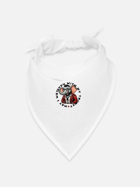 may I wet you with my trunk - Bandana Dreieckstuch - Weiß