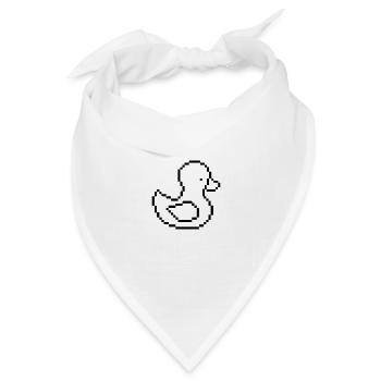 pixel ente - Bandana Dreieckstuch - Weiß - Vorne
