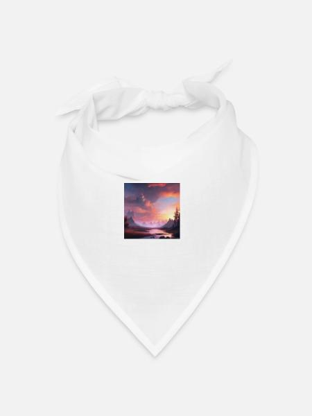 Sonnenaufgang - Bandana Dreieckstuch - Weiß