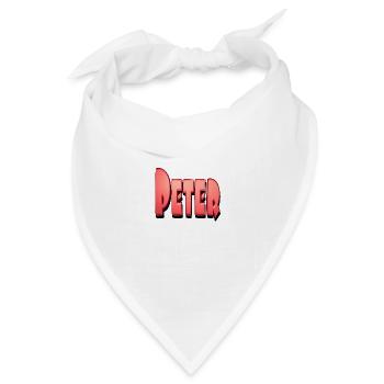 peter2 - Bandana Dreieckstuch - Weiß - Vorne