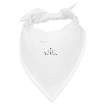 Kleiner Bruder - Geschwister Design - Bandana Dreieckstuch - Weiß - Vorne