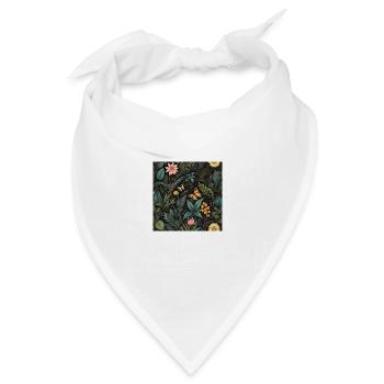 Schmetterlinge im Laub #butterfly #flowers - Bandana Dreieckstuch - Weiß - Vorne