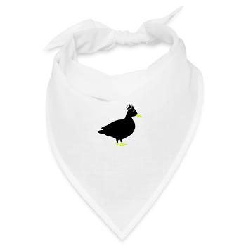 ente comic king - Bandana Dreieckstuch - Weiß - Vorne