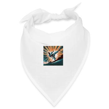 Yoko Geri. Karate. - Bandana Dreieckstuch - Weiß - Vorne