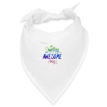 Slogan Illustration Stil Kunst Vektor Mode Grafik - Bandana Dreieckstuch - Weiß - Vorne
