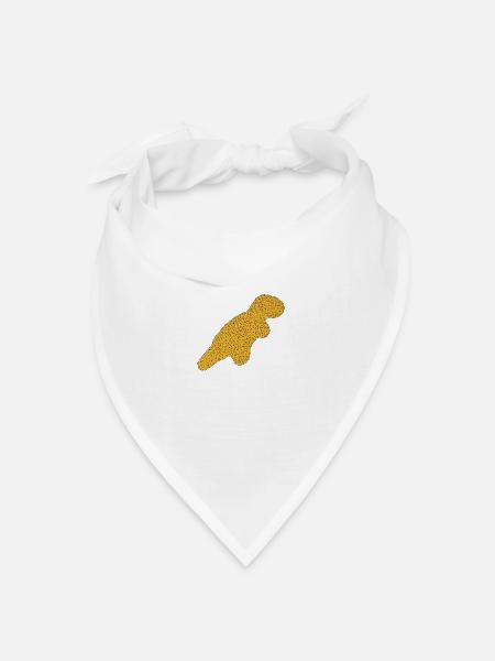 Dinosaurier Nugget - Bandana Dreieckstuch - Weiß