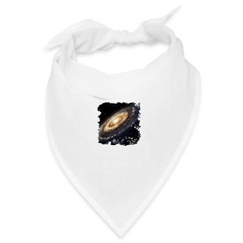 Von Sternen und Galaxien - Bandana Dreieckstuch - Weiß - Vorne