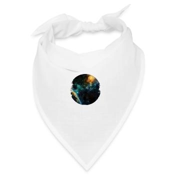 Das Universum ist Faszination und Inspiration - Bandana Dreieckstuch - Weiß - Vorne