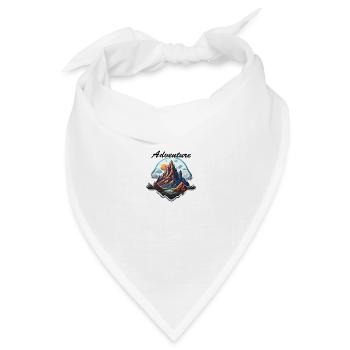 Adventure / Berge / Gipfel / Wandern / Tirol - Bandana Dreieckstuch - Weiß - Vorne