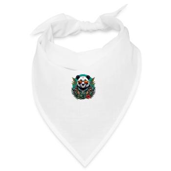 Tattoo / Tier / Kunst / cool / Comic / Panda - Bandana Dreieckstuch - Weiß - Vorne